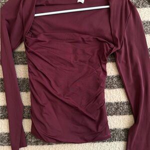 Aritzia Contour Rich Maroon Top